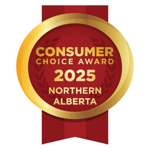 Consumer Choice Award 2025 Northern Alberta badge, recognition, excellence, consumer satisfaction, award trophy, achievement, best service, quality mark, accolade, business award, excellence recognition, customer choice.