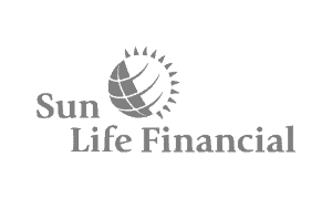 Sun Life Financial logo with sun and clock icon, representing financial planning and insurance services.