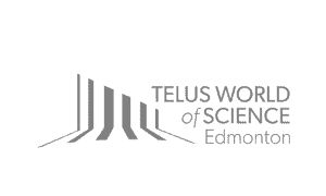 TELUS World of Science Edmonton logo, featuring modern design and science-themed elements, representing a premier science center in Edmonton.